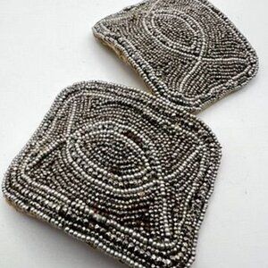 Antique French Micro Cut Steel Shoe Buckles